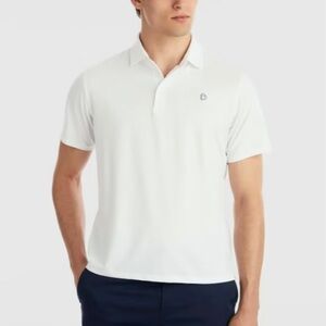 DRADDY Sport Ryan Polo, white and blue logo